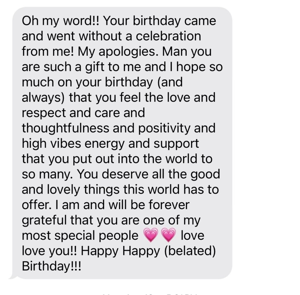 Testimonial of gratitude 